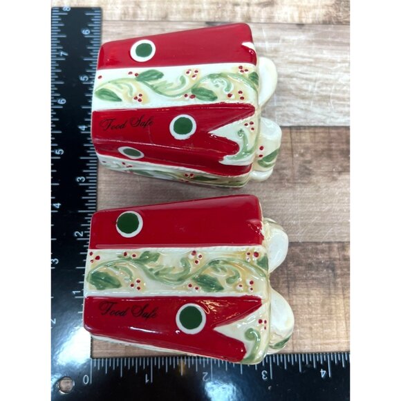 Hand-Painted Present Design Salt & Pepper Shaker Set By Fred & Folly - Picture 7 of 7